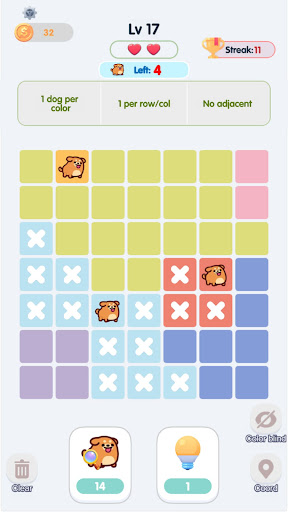 Woofdoku game board ready for a new deduction